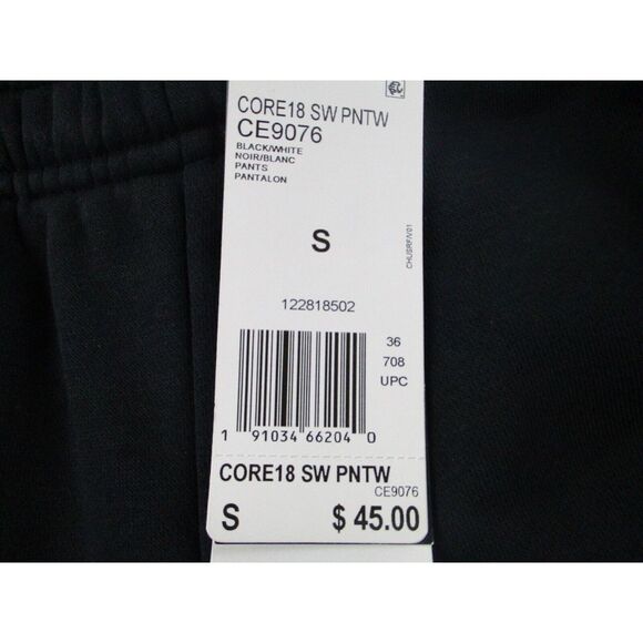 NWT Adidas Pants Mens Small Core 18 Nevada‎ Joggers Sweat Training Black CE9076 - Picture 4 of 14